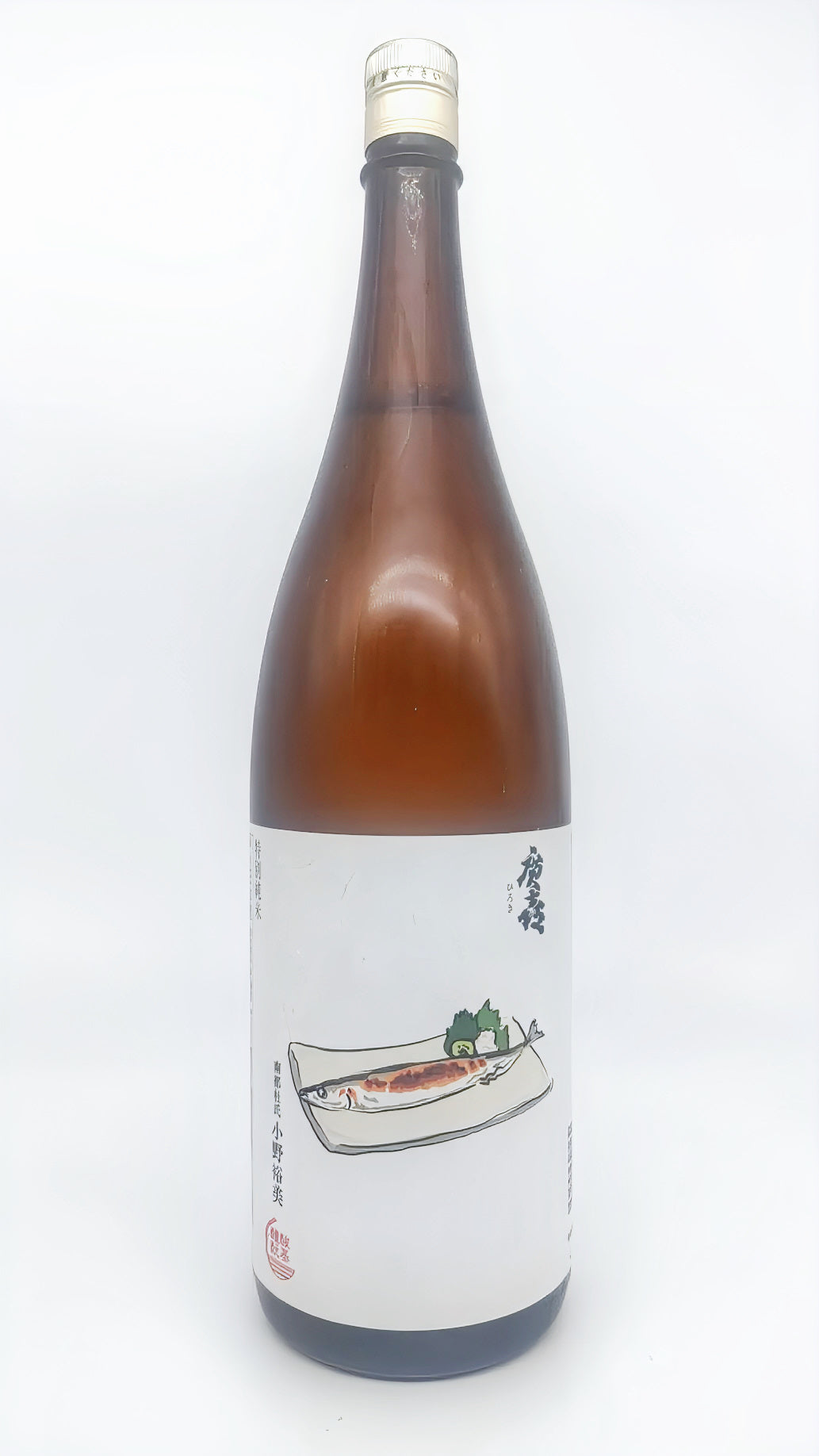 日本酒 廣喜 特別純米 秋刀魚標籤 1800ml 【岩手縣 紫波酒造店】