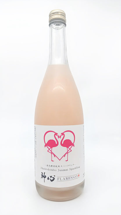 日本酒 嘉美心 FLAMINGO 紅色酵母純米氣泡清酒 720ml 【岡山縣 嘉美心酒造】